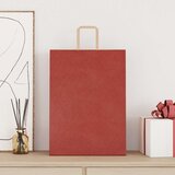  Papirnate vrećice 250 kom s ručkama crvene 32x17x44 cm | shoptok.hr
