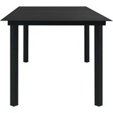  Vrtna garnitura - 7-dijelni vrtni blagovaonski set od poliratana i stakla - boja hrasta i crna Dužina stola 190 cm 6 | shoptok.hr