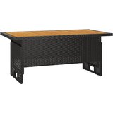 Vrtni stol crni 100x50x43/63 cm od drva bagrema i poliratana | shoptok.hr