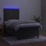  box spring s madracem LED tamnosivi 100x200 cm baršun | shoptok.hr