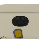 vidaXL Električni masažni naslanjač krem umetno usnje | Shoptok.si