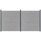 3 Ograjni stebrički 3 kosi temno sivi 185 cm aluminij | Shoptok.si