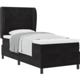 vidaXL Box Spring postelja z vzmetnico Črna 80x200 cm Velur | Shoptok.si