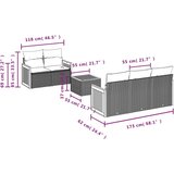  6-dijelni set vrtnih sofa s jastucima bež od poliratana | shoptok.hr