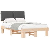  Krevetni okvir s tapiciranim uzglavljem Tamno siva 120 x 200 cm | shoptok.hr