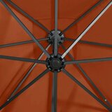  Vrtni senčnik z LED lučkami terakota 250 cm | Shoptok.si