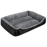  Purlov Krevet za Pse L – Perivi Ležaj za Pse i Mačke 65 × 50 cm Sivo-Crni | Shoptok.si