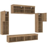  Set TV komoda Zidne 6 pcs hrast artisan Konstruirano drvo | shoptok.hr