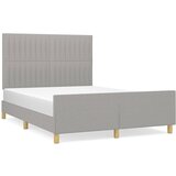 Maison Chic Posteljni okvir - Dvoposteljna postelja - Zakonska postelja brez vzmetnice svetlo siv 140x200 cm tkanina-J12535, (21773859) | Shoptok.si
