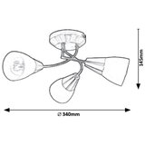 Rabalux connor plafonska lampa, saten hrom/ opal staklo, E14 3X 40W | Eponuda.com