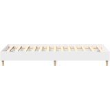 vidaXL posteljni okvir brez ležišča Bela 90x190 cm Inženirski les | Shoptok.si