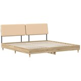  Bračni krevet s uzglavljem Sonoma hrast i krem 200 x 200 cm - Hrast sonoma 200 x 200 cm Cijene