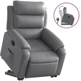  Naslonjač na podizanje od umjetne kože siva | Eponuda.com