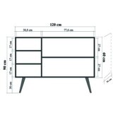 Woody Fashion Komoda Mega 120x90x36cm Hrast | Eponuda.ba
