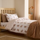 Catherine Lansfield Kremno bela enojna flanelna otro&amp;scaron;ka posteljnina 135x200 cm Brushed Teddy Bear &amp;ndash; Slike