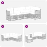  Sjedeća garnitura za vrt 5 kom. Bež poliratan 62 x 62 x 70 cm | shoptok.hr