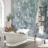  Foto tapeta - Ornaments in Worn Muted Turquoises: Delicate Plant Pattern 450x315 Vodootporna | shoptok.hr
