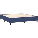 vidaXL Box spring postelja z vzmetnico modra 180x200 cm blag | Shoptok.si