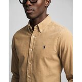 Polo Ralph Lauren Srajce z dolgimi rokavi CHEMISE CUSTOM FIT EN VELOURS Bež Slike
