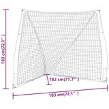 vidaXL Prenosna baseball mreža oranžna in črna 183x182x183 cm | Shoptok.si
