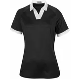 Callaway Womens Short Sleeve V-Placket Colourblock Polo Caviar XS