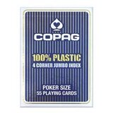 Copag karte za poker 100% plastika 4 jumbo index, plave | shoptok.hr
