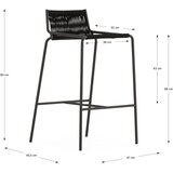 Marckeric Črn kovinski barski stol (višina sedeža 65 cm) Emily – | Shoptok.si