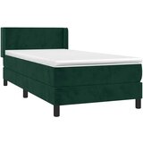Box spring krevet s madracem tamnozeleni 90x190 cm baršunasti | shoptok.hr