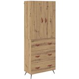 vidaXL Highboard Umjetnički hrast 69,5 x 34 x 180 cm Konstruirano drvo | shoptok.hr