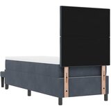  Krevet s opruga kutije Tamno siva 200 x 80 cm Baršun | shoptok.hr