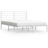  Metalni okvir za krevet s uzglavljem bijeli 120 x 190 cm | shoptok.hr