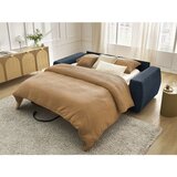 Bobochic Paris Tamno plava sofa za spavanje/sklopiva od šenila 240 cm Hugo – | shoptok.hr