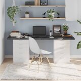 vidaXL Mizna plošča temno siva 180x50x4 cm obdelana trdna hrastovina | Shoptok.si