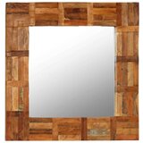 vidaXL zidno ogledalo od masivnog obnovljenog drva 60 x 60 cm | shoptok.hr