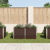  Povišena vrtna gredica smeđa 160 x 80 x 77 cm pocinčani čelik | Eponuda.ba