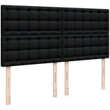 vidaXL Otomanski posteljni okvir z vzmetnicami črn 200x200 cm blago | Shoptok.si