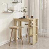  Barski stol s policom boja hrasta 102 x 50 x 103,5 cm drveni | Shoptok.si