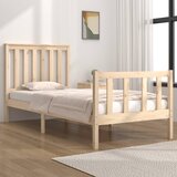Maison Chic Posteljni okvir - Enojna postelja - Postelja za odrasle iz trdne borovine 75x190 cm-J14468, (21766480) | Shoptok.si
