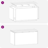  Vrtna klupa Antracit 80 x 40 x 43 cm Čelik | shoptok.hr