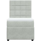 Box spring krevet s madracem svjetlosivi 90x190 cm baršunasti | shoptok.hr
