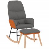 vidaXL Stolica za ljuljanje s osloncem za noge svjetlosiva od tkanine | shoptok.hr