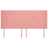  Uzglavlje s ušima ružičasto 183x16x118/128 cm baršunasto | shoptok.hr