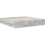  Krevetna konstrukcija s ladicama Betonski sivi 200 x 200 cm | shoptok.hr