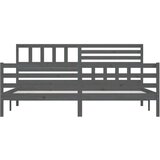  Za krevet od masivnog drva sivi 200 x 200 cm | shoptok.hr