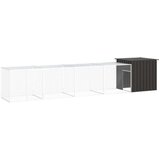 vidaXL Kokošnjak antracit 500x91x100 cm pocinkano jeklo | Shoptok.si