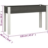  Povišena vrtna gredica siva 120 x 40 x 75 cm WPC | shoptok.hr