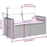  6-dijelni set vrtnih sofa od poliratana s jastucima smeđi | shoptok.hr