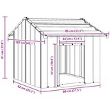  Kućica za pse s krovom 85x107x81 cm pocinčani čelik | Shoptok.si
