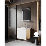 Skye_Decor Set kupatilskog ormarića sa umivaonikom i ogledalom, 2 dela, Beli Cene