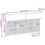 Set ormara za alate 6 pcs Crna Čelik s prahom premazan | shoptok.hr